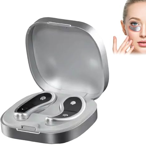 Terapia de luz roja para ojos, parches de terapia de luz roja debajo de los ojos, parches masajeadores portátiles debajo de los ojos, terapia de ojos LED recargable para aliviar bolsas de ojos, ojeras