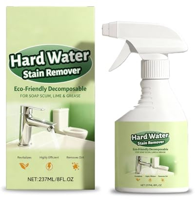 Hard Water Remover, Shower Cleaner for Shower, Glass, Toilet, Water Pipe, Limescale Buildup Remover All-Purpose Bathroom Cleaner for Glass, Shower Doors, Tiles, Toilet, Tub, Sink & Water Pipes