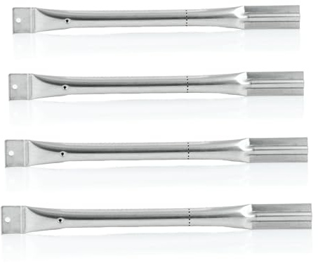BBQ-Toro Universal gasgrill i rostfritt stål (4 stycken) | 41,7 x 4 cm | brännare för gasgrill, grillreservdelar, ersättningsbrännare gasgrill, gasbrännare, rörbrännare, grillbrännare