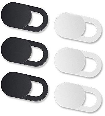 One enjoy Webcam Cubierta, Webcam Cover Slider, Laptop Camera Cover 0.027in Ultra-Slim Settings Echo Spot Smartphones Tablets Macbooks with Strong Adhensive(6 Pack)