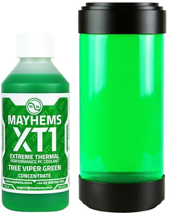 Mayhems - XT1 koncentrerad PC kylvätska - datorvattenkylningsvätska - flytande kylning, termisk prestanda serie, UV, 1 liter, tree viper green (grön)