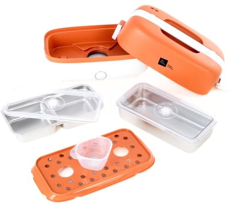 Miji Elektrische Lunchbox & Mini Campingkocher 1 L | 250 W Dampfgarer – leise, geruchsfrei & kompakt für 1–2 Portionen