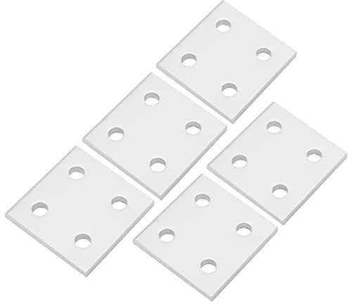 Fafeicy Piastra di collegamento verticale a 4fori da 5pezzi, piastra di collegamento con profilo in alluminio, scheda di giunzione in alluminio estruso per collegamento di estensione lineare