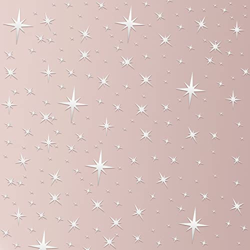 Zonon 82 Pieces Mirror Wall Stickers Star Wall Decals Decor Removable 3D Acrylic Mirror Star Setting Sticker for Ceiling Home Bedroom Living Room Girls Room Decor(Silver)