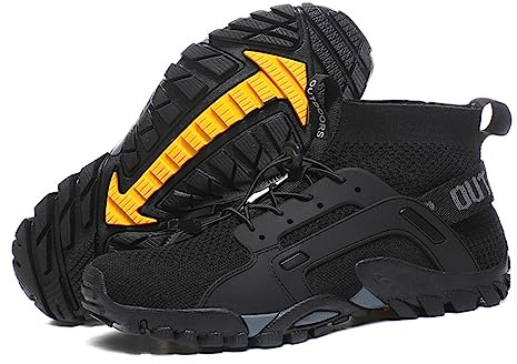 FANSU Water Shoes Men Women, High top Summer Barefoot Shoes Aqua Shoes, Socks Lightweight Quick Drying Unisex Sport Trainers Shoes for Outdoor Walking Swim Beach Surf