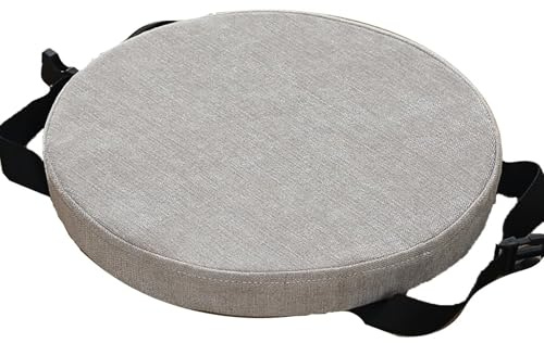 ZIBENE Cuscini Rotondi con Lacci per Sgabello, Cuscini Sgabelli 40x40 Rotondi Antiscivolo, Cuscini per Seggiole Sfoderabili Lavabile Cuscini per Seggiolino da Cucina Tondi Imbottiti Antiscivolo