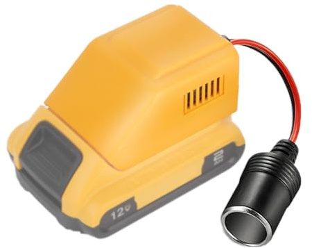 TONSIM 12-V-Adapter für Dewalt 12-V-Max-Akku mit Zigarettenanzünderanschluss zur Verwendung Aller Autogeräte, kompatibel mit Flexvolt/XR-Akku