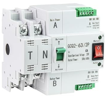 Interruttore di trasferimento di potenza doppio 2P 100A monofase trifase interruttore di commutazione automatico(2P 80A)