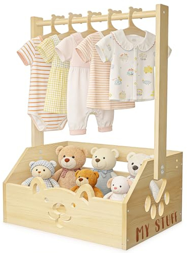 IDUNSEED Panier Cadeau Avec Poignée, 34 x 23 x 17 cm,Coffret Cadeau En Bois
