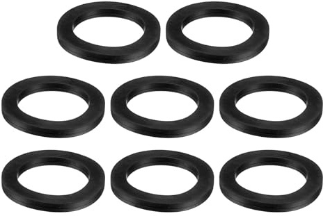 QUARKZMAN 8 Piezas Arandelas Planas De Goma De Nitrilo Sólido DN65 65mm Diámetro Exterior x 51mm Diámetro Interior x 6mm Grosor Arandelas Grandes Juntas De Estanqueidad Anillos Negro