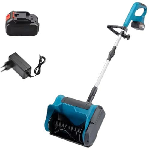 Sladdlös elektrisk snöskyffel - 1200W 30cm rengöringsbredd, teleskopiskt justerbart handtag, litiumjonkompatibel för gårdar på uteplatser