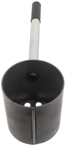 BCOATH Encendedor de Barbacoa de Acero Resistente Cubo para Encender Carbón Diámetro 12 CM Altura 14 CM Portátil para Chimenea y Parrilla Encendedor de Fuego Rápido para Camping y