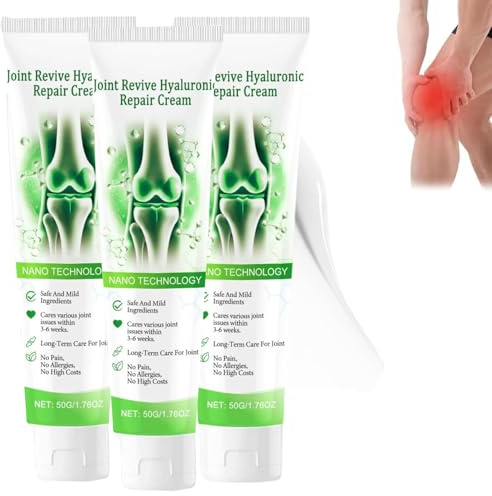 3 pezzi crema per la riparazione delle articolazioni dell'acido ialuronico, crema articolare acido ialuronico, crema Joint Cream Joint Cream and Bone Care Creams per atleti e anziani per il supporto