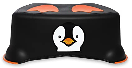 My Little Step Stool - Penguin Step Stool For Toddlers, Anti-slip Toilet Training Step For Kids To Reach The Toilet And Sink