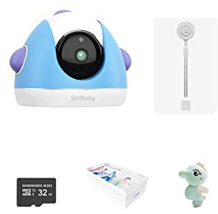 AI Baby Monitor Two-Way Voice Sleep Care Crying Detection Intelligent Comfort (Blue)