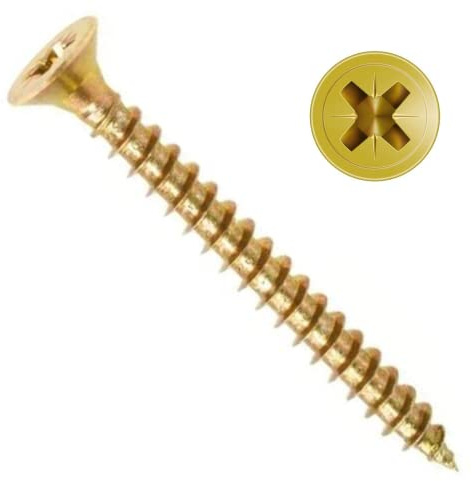 Tirafondo Avalon Pozidrive cabeza Avellanada, estrella de acero, (caja de 1000 unidades, 4 x 20 mm)