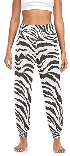 RPLIFE Zebra Yogahose, Jogger für Damen, hohe Taille, lockere Passform, Hose für Damen, fließende Hosen für Damen, Zebra, XX-Large