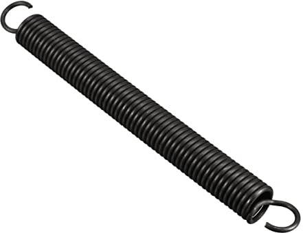 QUARKZMAN 180mm Libero Lunghezza Doppio Gancio Tensione Molla x 1 Pezzo Metallo Estensione Elicoidale Molla Spirale per Industriale Macchine, [Nero]