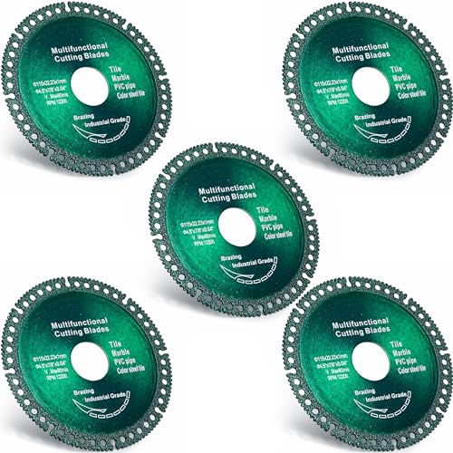 Taoskai ‎5 Pack 4.5 Inch Indestructible Disc for Grinder, Indestructible Disc 2.0 for Angle Grinder 7/8''-Cut Everything in Seconds, Cutting Discs for Smooth Cutting, Chamfering, Grinding Materials
