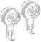 Luxear Ganchos Ventosa de Baño para Toallas 2 Piezas Colgador Ventosa para Toallas Albornoz, Perchero Ventosa Giratorio, Percha Ventosa Resistentes para Cocina Baño Pared Azulejos Vidrio, Transparente