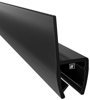 WAKA Premium PRO-P - Guarnizione doccia per porta doccia e porta doccia, colore nero, 8 – 10 mm, lunghezza 2000 mm, guarnizioni e guarnizione per porta doccia con la migliore qualità