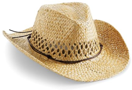 ASVP Shop Handmade Natural Straw Cowboy Hat, Wide Brim with Wired Edge, Unisex Design, One Size