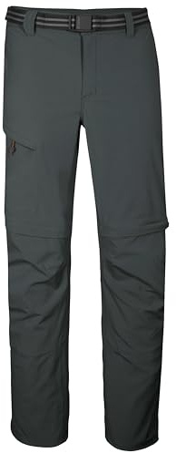 Killtec Hombre Pantalones funcionales/Pantalones de Senderismo con Perneras con Cremallera y cinturón KOS 13 MN PNTS, dunkelgrün, 50, 42828-000