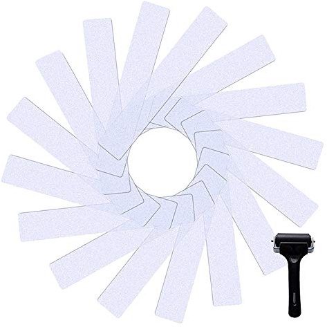 OUOULAJY 15 adesivi antiscivolo di sicurezza per vasca da bagno e scale, 10,2 x 61 cm