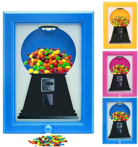 Distributore di cornici per foto di caramelle, dispenser di dolci con cornice per foto, macchina per immagini di Gumball, dispenser per caramelle da parete, per piano di lavoro della scrivania o