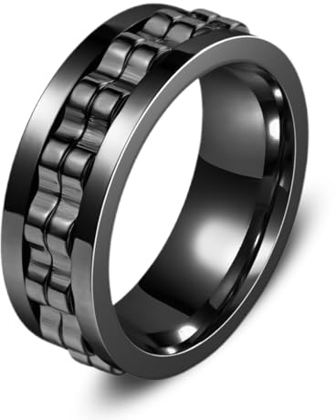 Anillo Antiestrés, Anillo Giratorio para Reducir el Estrés y la Ansiedad, accesorios de moda, para aliviar la ansiedad, anillo de boda sin estrés, Anillo Compromiso, para hombres, niños y mujeres