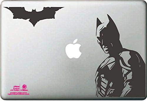 Artstickers. 15 Inch 17 Inch Laptop Sticker Batman Bat Design Sticker for MacBook Pro Air Mac Laptop Black Spilart Gift Registered Trademark