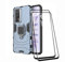 TEYYOS Funda + [2 Piezas] Protector de Pantalla para Xiaomi Poco F5 Pro, TPU/PC Antigolpes Armor Protección Carcasa [360° Soporte] con 9H Dureza Vidrio Templado Protector, Azul