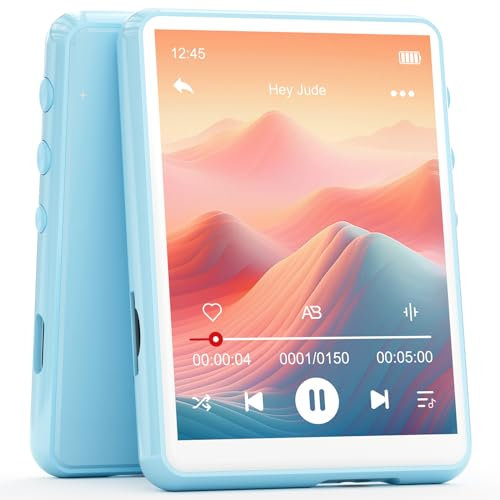 MECHEN 64GB Reproductor MP3 Bluetooth 5.3, Pantalla táctil TFT en Color de 2,4, HiFi MP3 Player Portátil sin Pérdida, Grabación, Radio FM, Fotos, Soporta hasta 128 GB