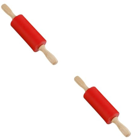 PRETYZOOM 2St Keks-Nudelholz Teigrollen-Sticks Rollstäbchen zum Backen Backrolle Kinderspielzeug Spielzeuge Teigrollenstift Mini-Teigrolle Brot Pizza Nudelstange Gebäck Maiskuchen Hölzern