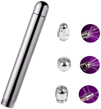 MEYILA Analdusche, Einlaufgerät Darmreinigung mit 3 Aluminium-Duschdüsen Dusche Enema, Analdusche Aufsatz braus für Männer und Frauen