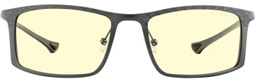 Gunnar Gaming-Brille für Computer – Plaid – Rahmenfarbe: Onyx/Graphit, Linsenfarbe: Bernstein (blockiert 65 % des blauen Lichts und 100 % des UV-Lichts) – Blaulichtblockierende Brille, Onyx/Graphit' -