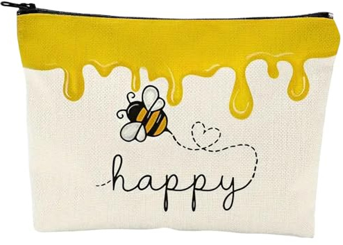 YGCHEN Borsa Cosmetica Ape Borsa da Toilette Donna Sacchetto Cosmetico Stampa Api Borsa Per Il Trucco da Viaggio Borsa da Trucco Organizzatore Sacchetti
