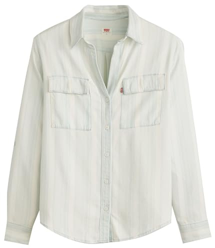 Levi's Women's Doreen Utility Shirt, Colette Stripe Ecru, S