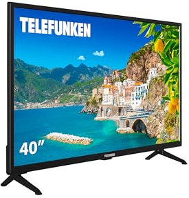 Telefunken 40DTF725 TV 40 Pulgadas Resolución Full HD 1920 x 1080, Diseño sin Marcos, DVBT2/S2/C