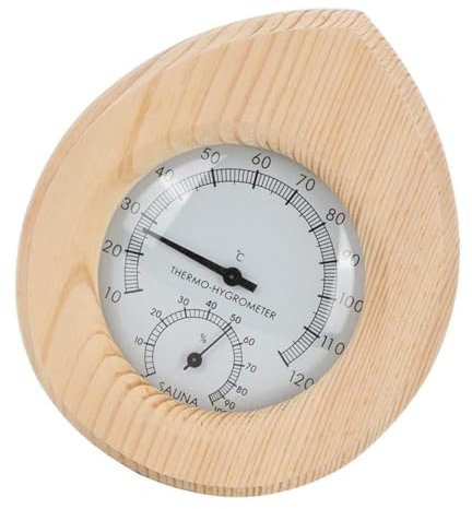 ibasenice Hygrothermographe à Bois Pratique Avec Capteur Précis Affichage Instantané De Température Et Humidité Pour Sauna