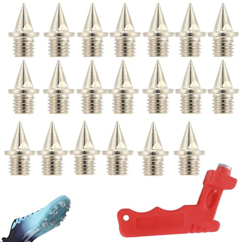 20 PCS 6mm Spikes for Running Shoes | Stainless Steel Track Spikes | Anti-Slip, Durable, Lightweight | Replacement Spikes for Athletic Shoes | Perfect for Track, Cross Country, Running Events