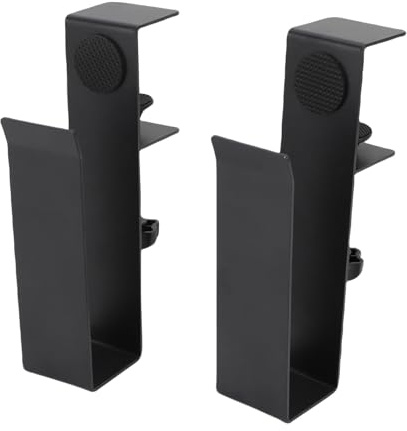 NINESHE Soporte Lateral Ajustable de Acero al Carbono para Computadora Portátil, Estante de Almacenamiento para Computadora Portátil con Dos Soportes Ajustables, Soporte Lateral de Escrito
