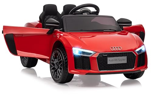Voiture Électrique pour Enfants - 6V, Quad Électrique Enfants avec LED, Double Moteur 25W X2, Double Traction, Port USB, Rouge