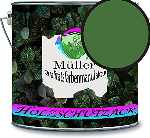 Müller - Vernice protettiva per legno, resistente alle intemperie, protezione a lungo termine dagli agenti atmosferici, colore protettivo per legno RAL 6010, verde erba, qualità