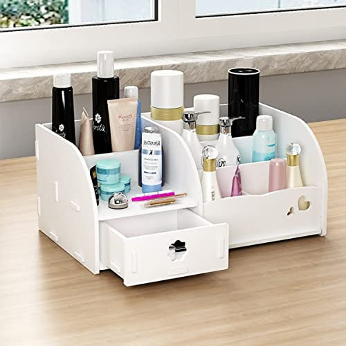 LEcylankEr Organizer Trucchi Organizer per Il Trucco con Cassetti, Organizzatore Trucchi per Comò, Camera da Letto, Bagno (28 x 19 x 14 corto)