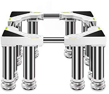 YHJZSM Base de Support de Machine à Laver rehaussant Le Support de Machine à Laver avec 4/8/12 Pieds Base de Meuble télescopique Robuste Support de réfrigérateur réglable Support à roulet