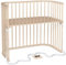 babybay Boxspring XXL Beistellbett aus massivem Buchenholz/kompakt & verwandelbar/Kinderbett Höhe stufenlos verstellbar/mitwachsendes Babybett (beige lackiert)