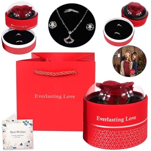 Sakiyrmai Rose infinite, rose in scatola, rosa eterna, regalo di compleanno per donne, regalo per mamma, fidanzata, moglie, nonna, compleanno, San Valentino, fiore eterno