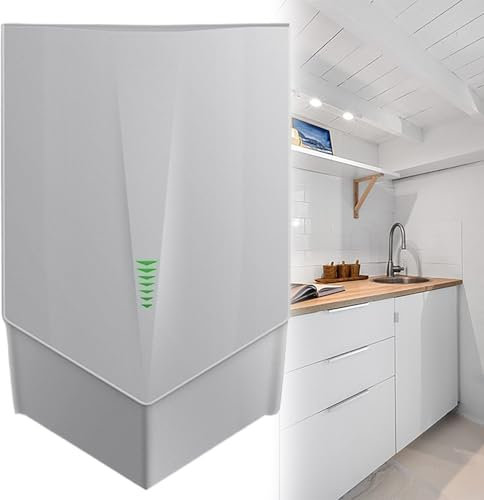 Handtorkar för badrum kommersiella, elektrisk handtork beröringsfri, extra tyst låg ljudnivå, väggmonterad typ (1500W),Silver