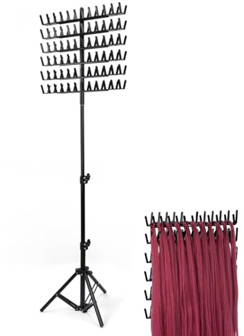 Raccus tressés - Racks de tresse d'arbre, crochet de rangement avec perruque | Extension de cheveux réglable en hauteur, support de rangement séparateur de perruques pour parr